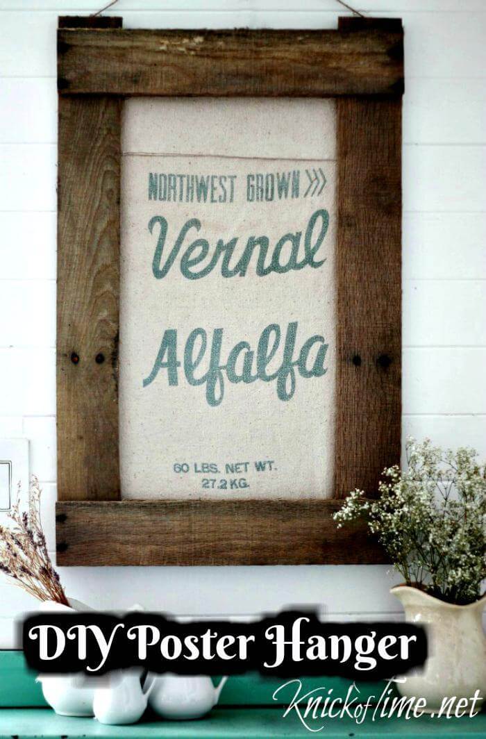 Rustic Wood Poster Size Frame.