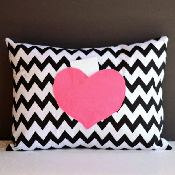 Secret Love Notes Envelope Pillow Cover.