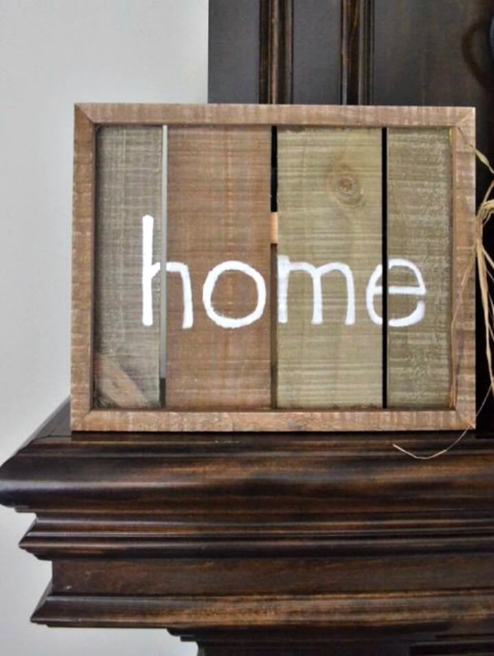 Simple DIY Home Wooden Sign.