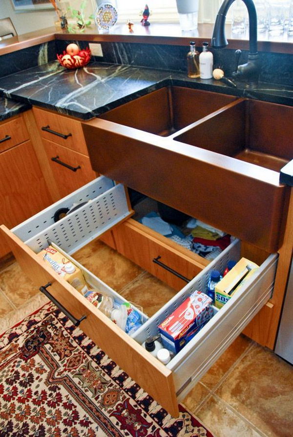 Sink Drawer Surround Plumbing.