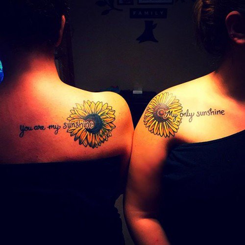 Sunflower Tattoo On Shoulder You Are My Sunshine