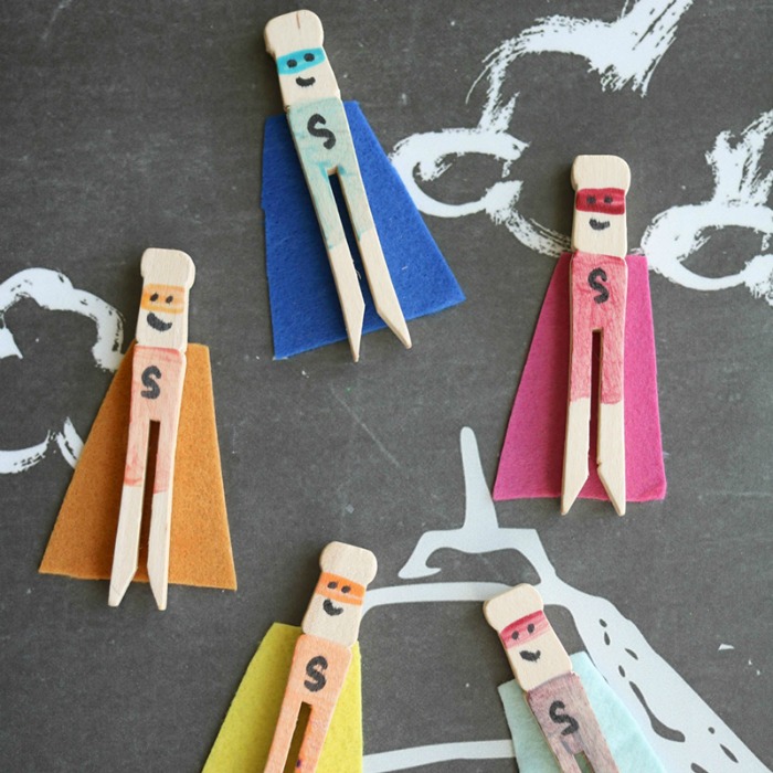 Superhero clothespin!