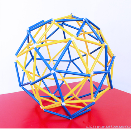 This geodome is a fantastic way to study. Straw Crafts For Kids