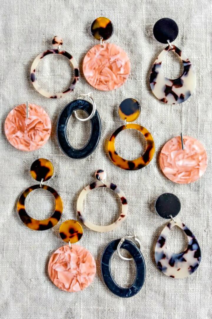 Tortoiseshell Statement DIY Earring Ideas.