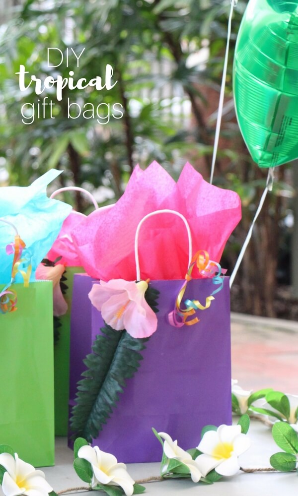 Tropical Gift Bags. Party Favor Bag Ideas