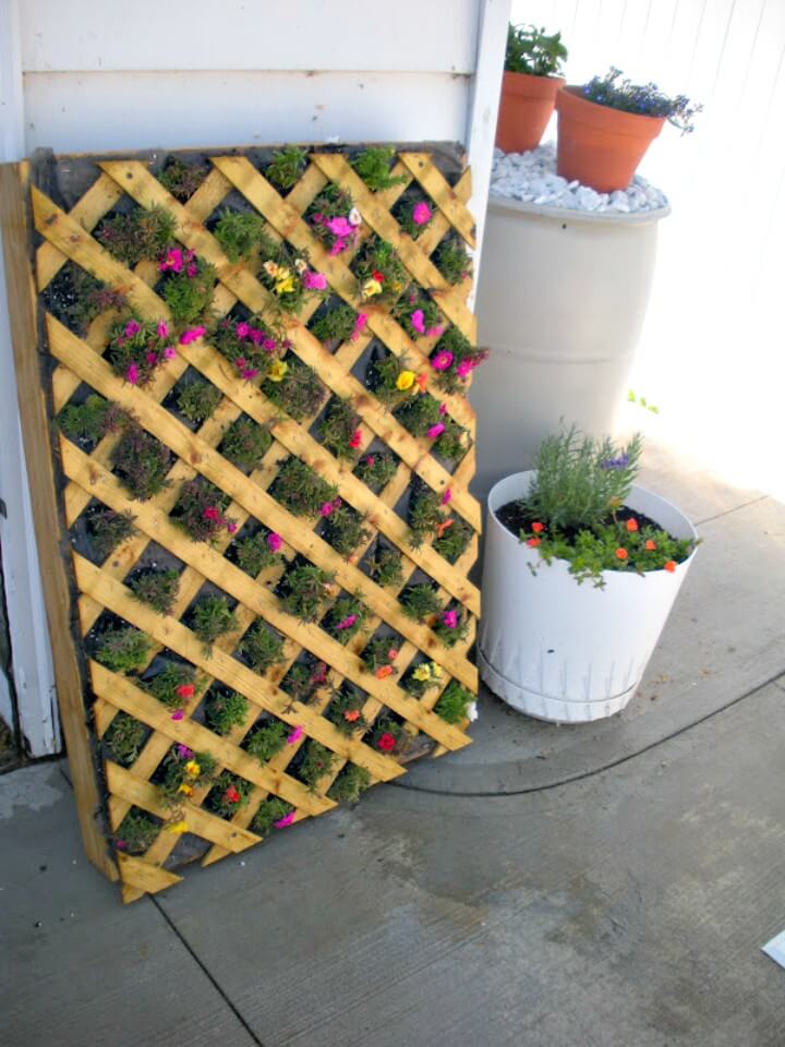 Vertical Pallet Flower Garden.