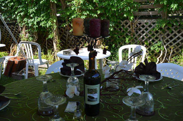 Wine Bottle Candel Holder Centerpiece.