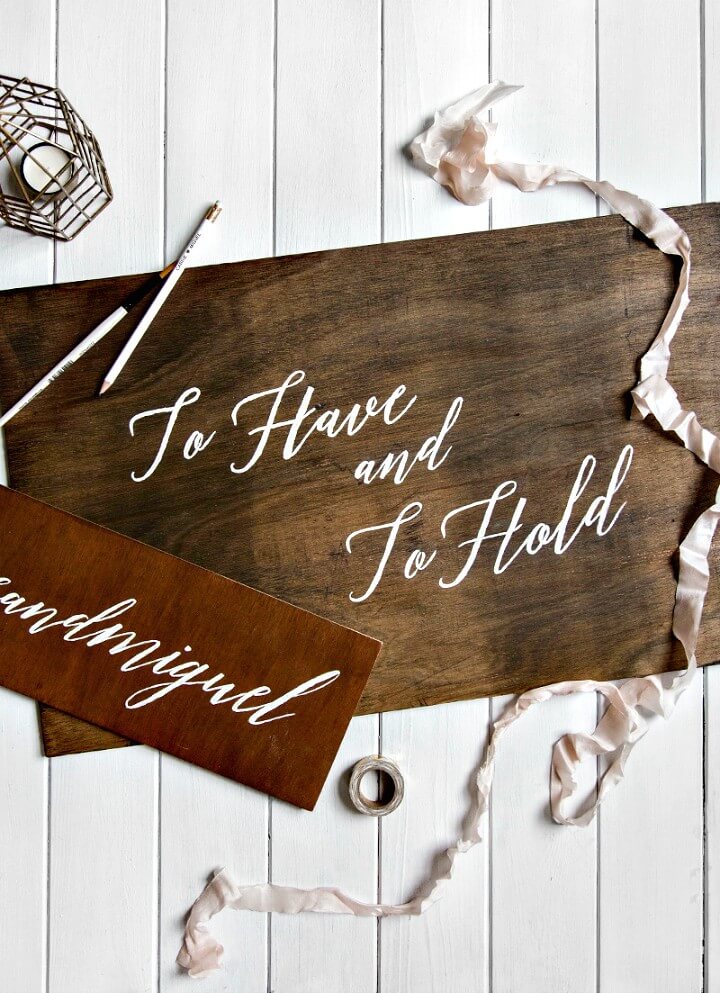 Wooden Wedding DIY Sign Ideas