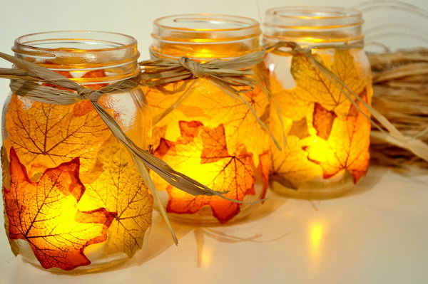 Autumn Leaf Candle Holder.