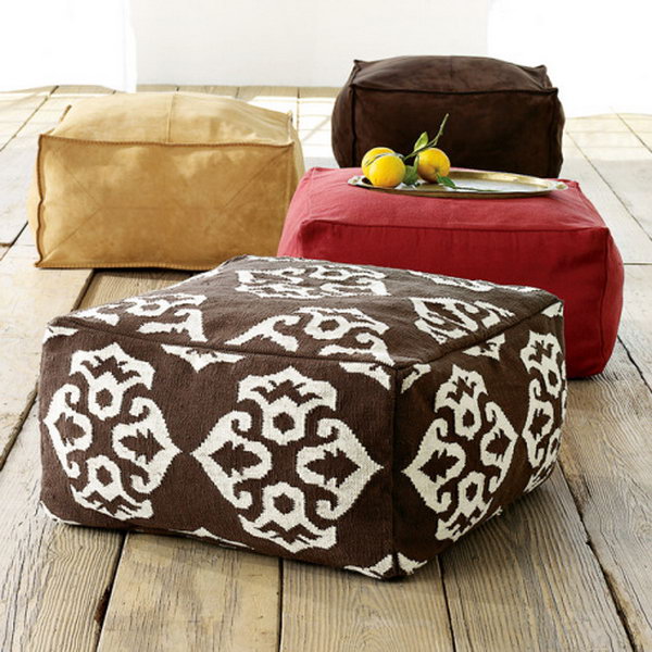 Bean bag Cube Poufs.