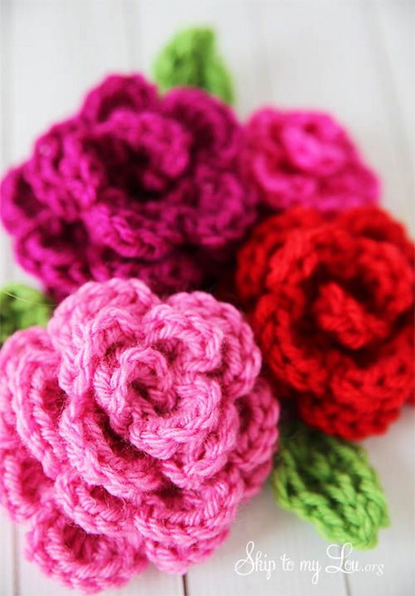 Beautiful Crochet Roses.