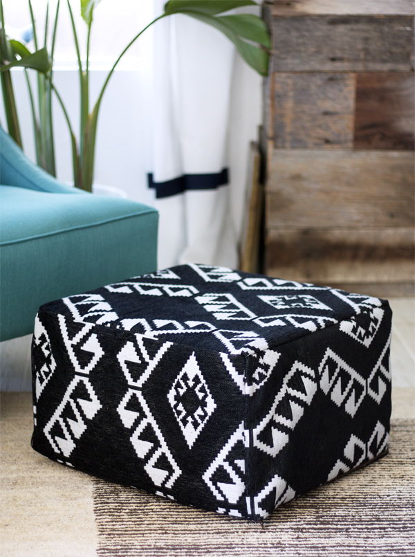 Beautiful DIY Floor Pouf.