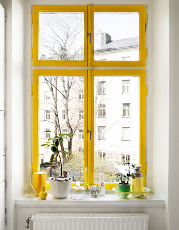 Bold Color Window Frame.