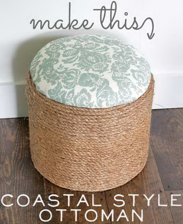 Coastal Style Ottoman.