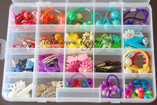 Craft organizer boxes are perfect.