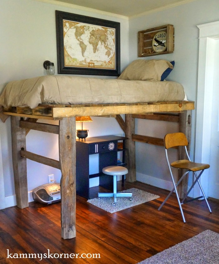 Creating a custom-made loft bed.