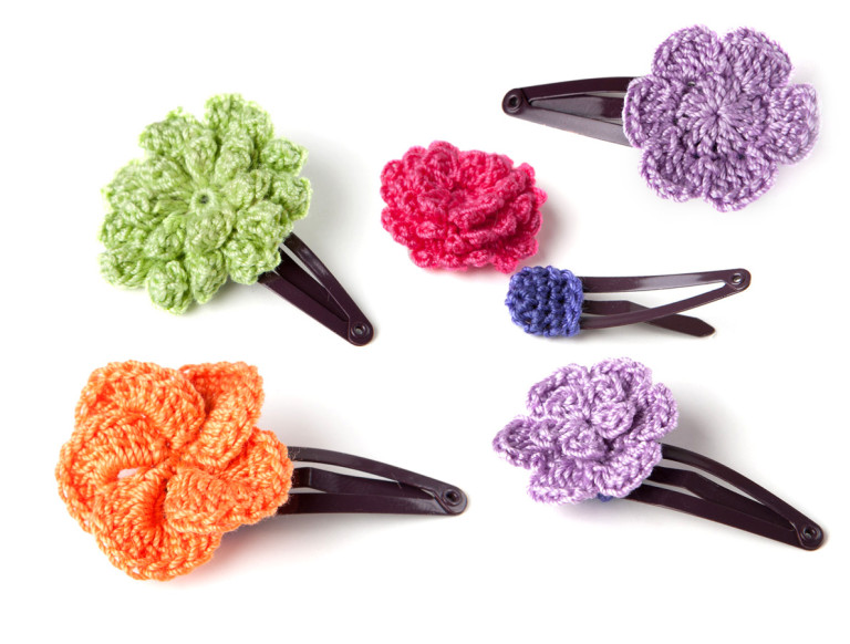 Crochet Hair Clips.
