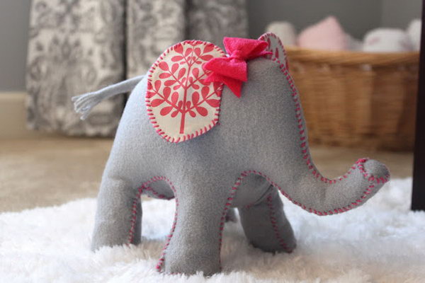 Cute DIY Elephant Doorstop, Decorating a Baby Room