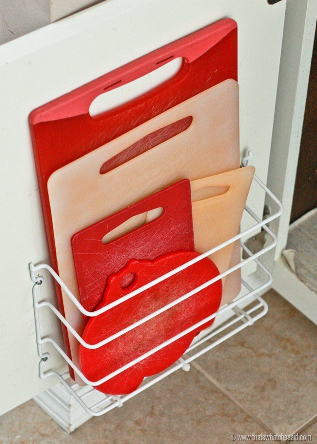 Cutting Board Storage.