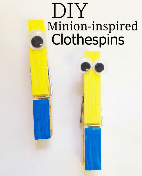 DIY Clothespin Minions.