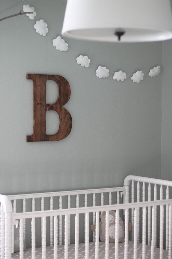 DIY Cloud Garland for a Baby Room, Decorating a Baby Room