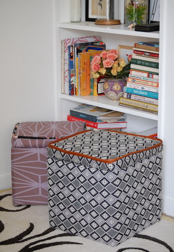 DIY Custom Storage Ottoman.