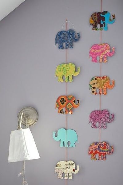 DIY Elephant Garland for Nursery, Decorating a Baby Room