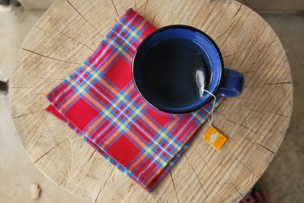 DIY Flannel Napkins.