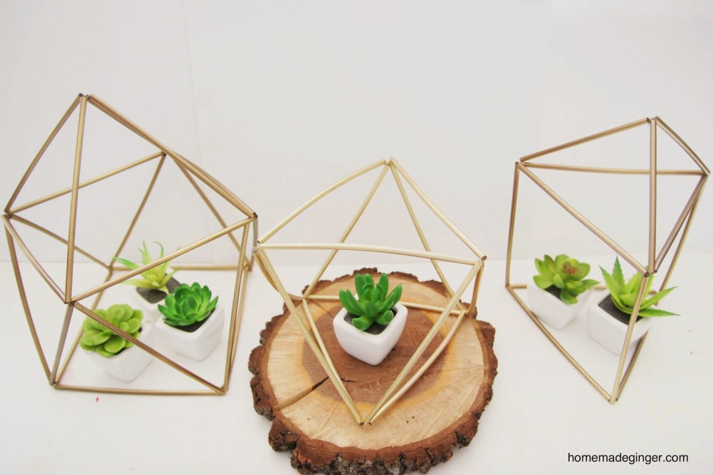 DIY Geometric Planters.