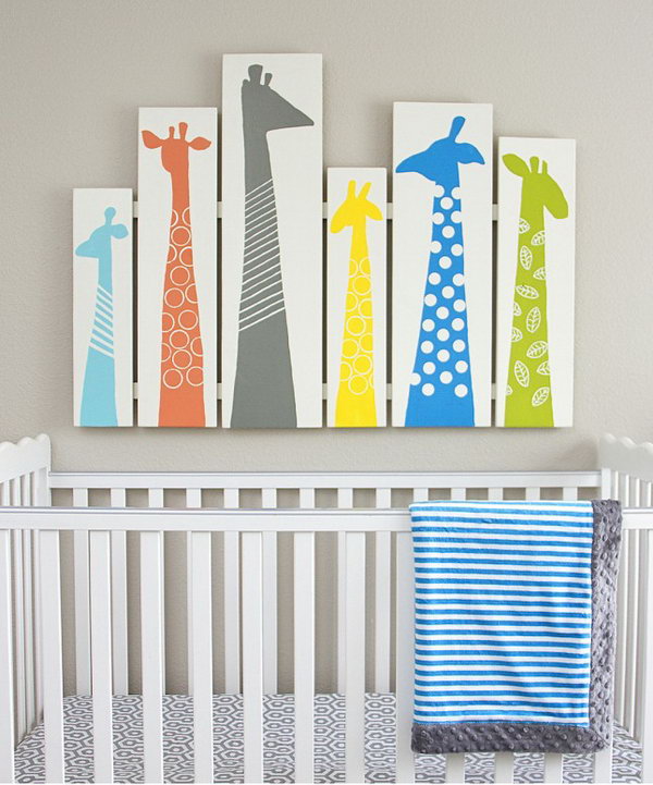 DIY Giraffe Nursery Wall Art, Decorating a Baby Room