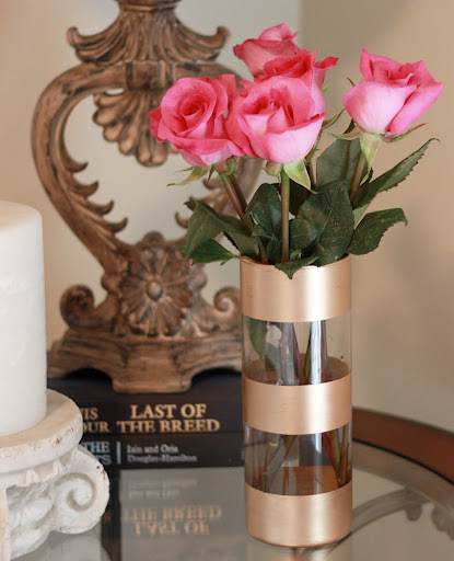 DIY Gold Leaf Vase.