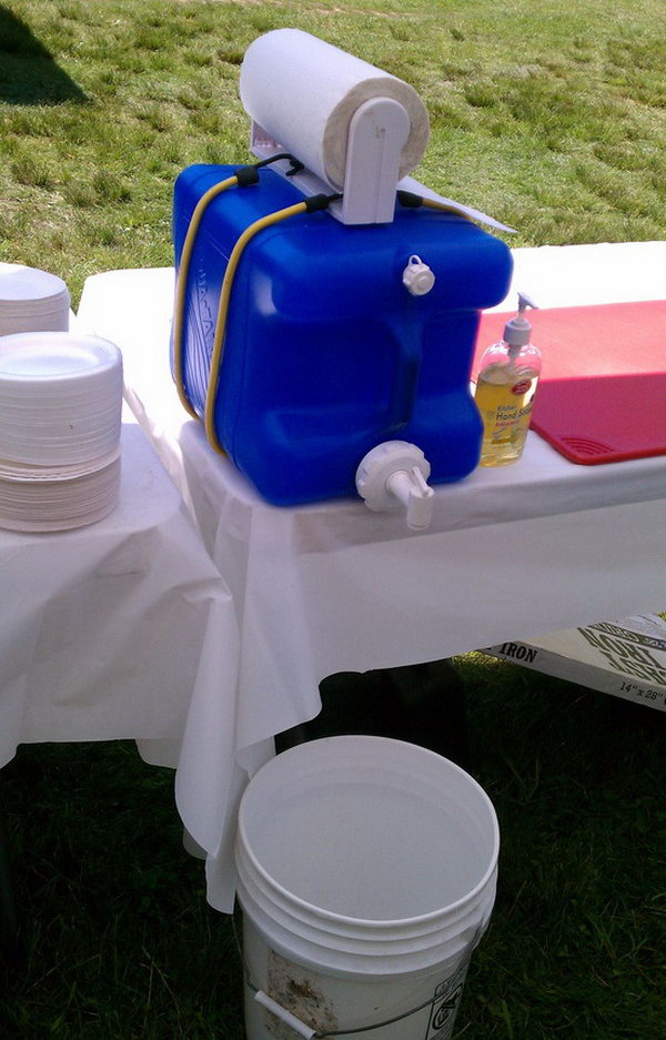 DIY Hand Washing Station.