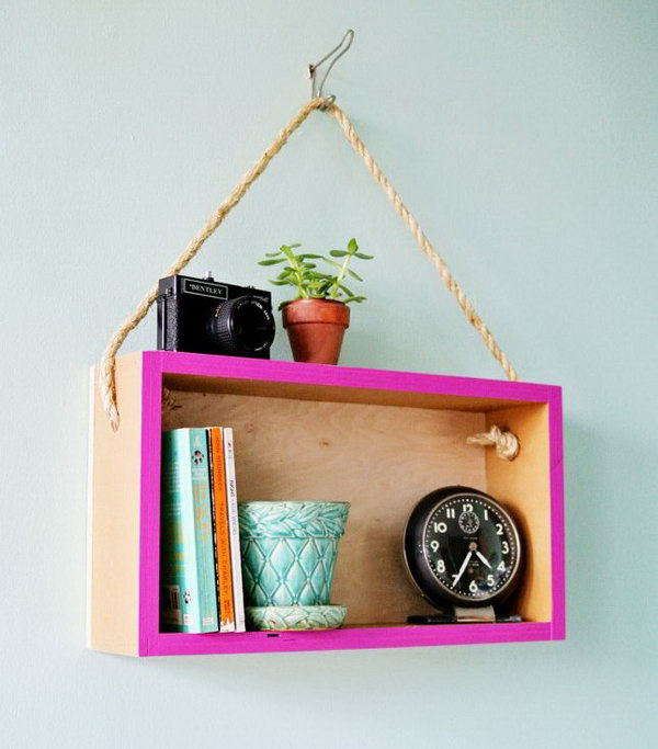 DIY Hanging Shelf.