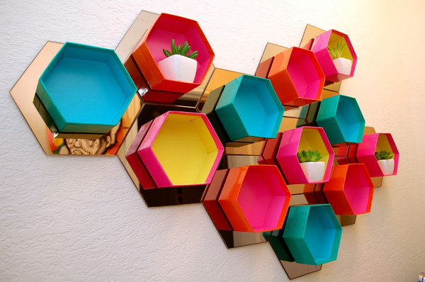 DIY Hexagon Shelf.