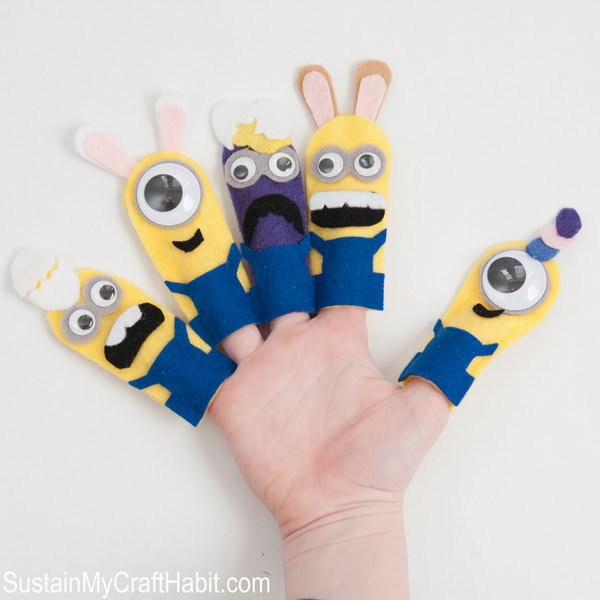 DIY Minion Puppets.