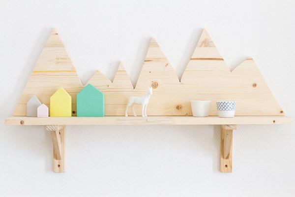 DIY Mountain Wall Shelf.