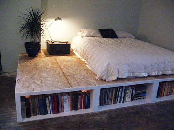 DIY Platform Bed With Storage.