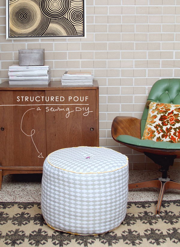 DIY Structured Pouf.