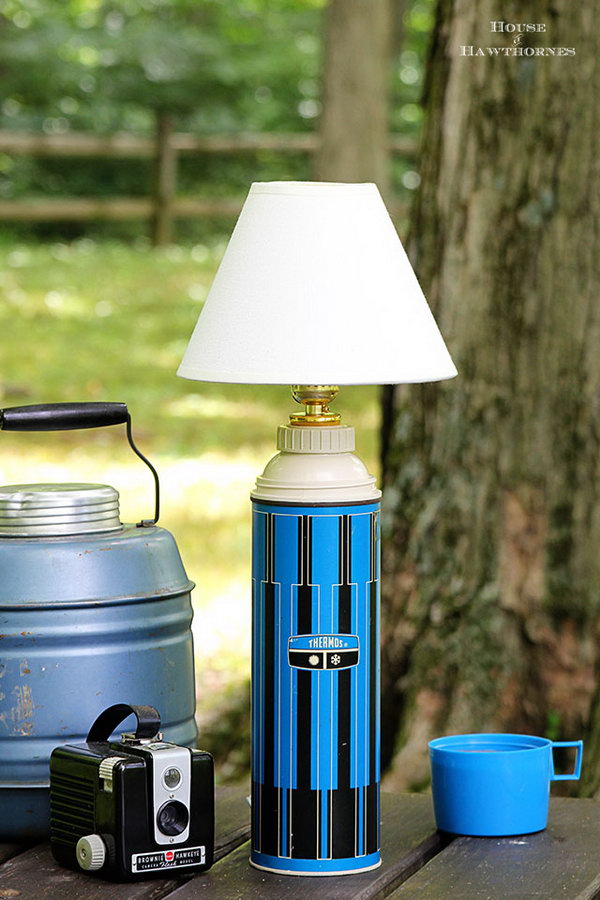 DIY Thermos Lamp. DIY Camping ideas