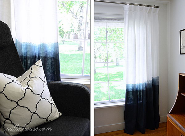 Dip Dyed Curtains.