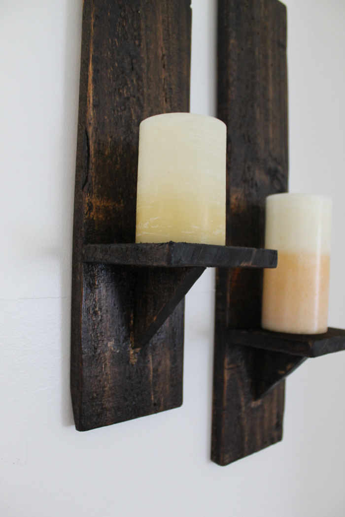 Easy candle sconces.