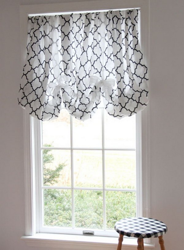 Fitted Sheet Window Shade. DIY Window Tutorials