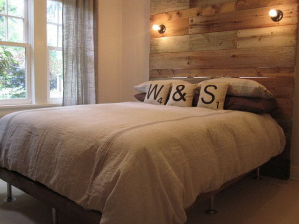 Frame with Wooden Headboard.