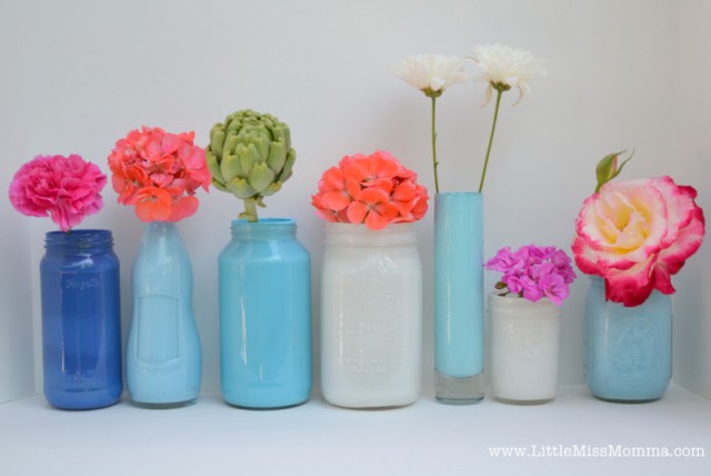 Gorgeous custom-painted vases.