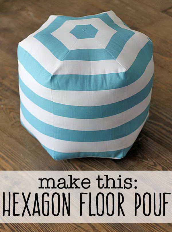 Hexagon DIY Floor Pouf.