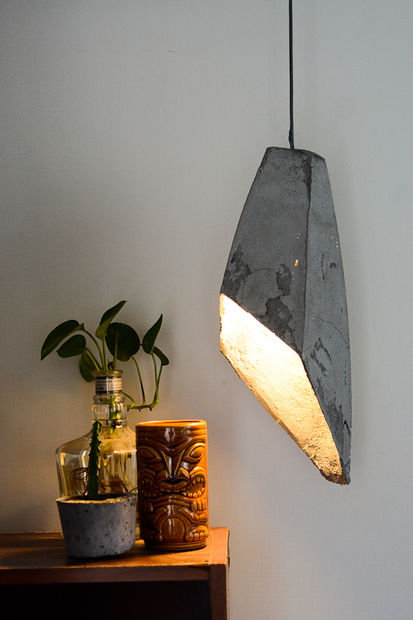 Lamps made of concrete.