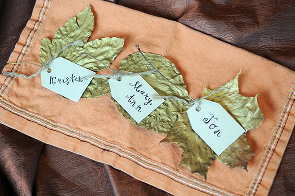 Leaf Place Cards.