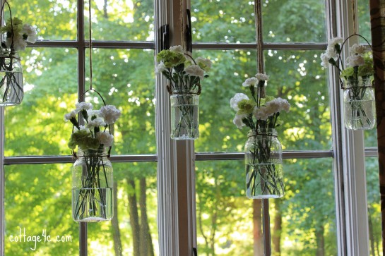 Mason Jar Window Treatment.