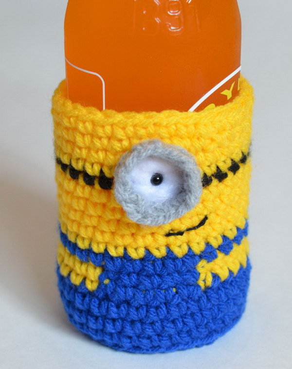 Minion Bottle Cozy.