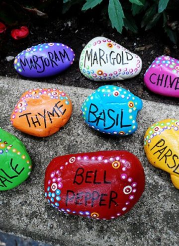 Painted Rock Garden Markers.